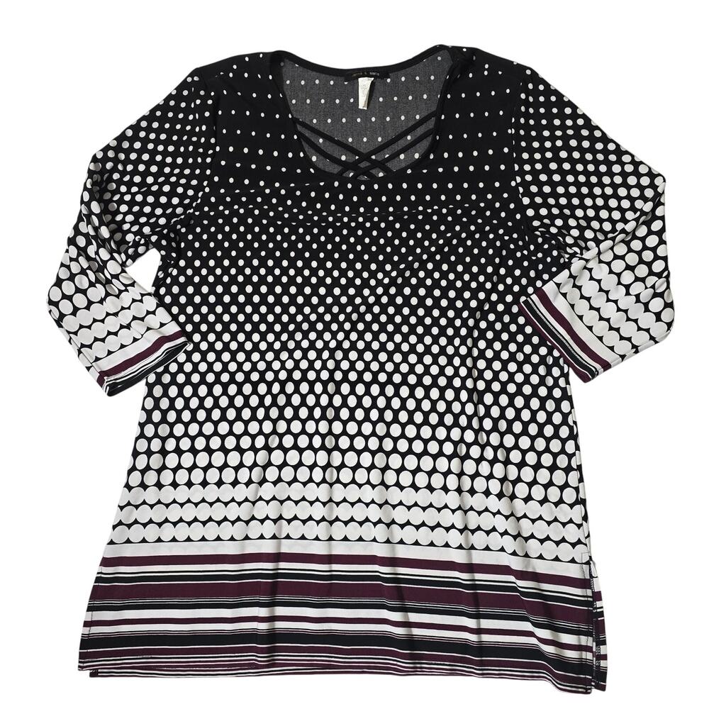 Jennie & Marlis Dress Tunic Quarter Sleeve Womens Size XL